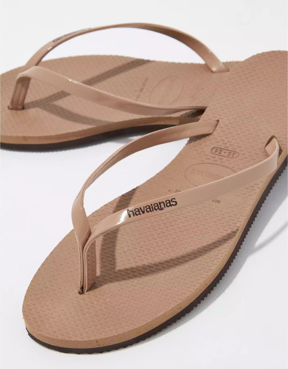 Tong American Eagle Havaianas You Metallic Marron Femme | QWE-36632376